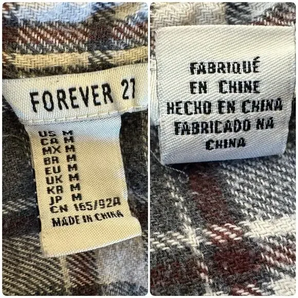 NIRVANA Kurt Cobain Upcycled Retro Vintage 90s Grunge Rock Plaid Flannel Size M - Picture 12 of 12